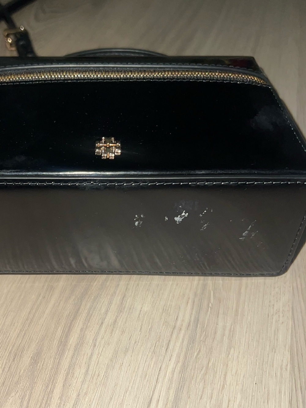 Tory Burch Emerson Smooth Vanity Black Top-Handle Box Bag - Picture 16 of 16